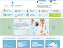 Tablet Screenshot of laingdermatology.com